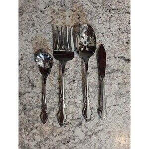 Oneida DOVER 4 Pc Serving Set Glossy 18/10 Heirloom Stainless